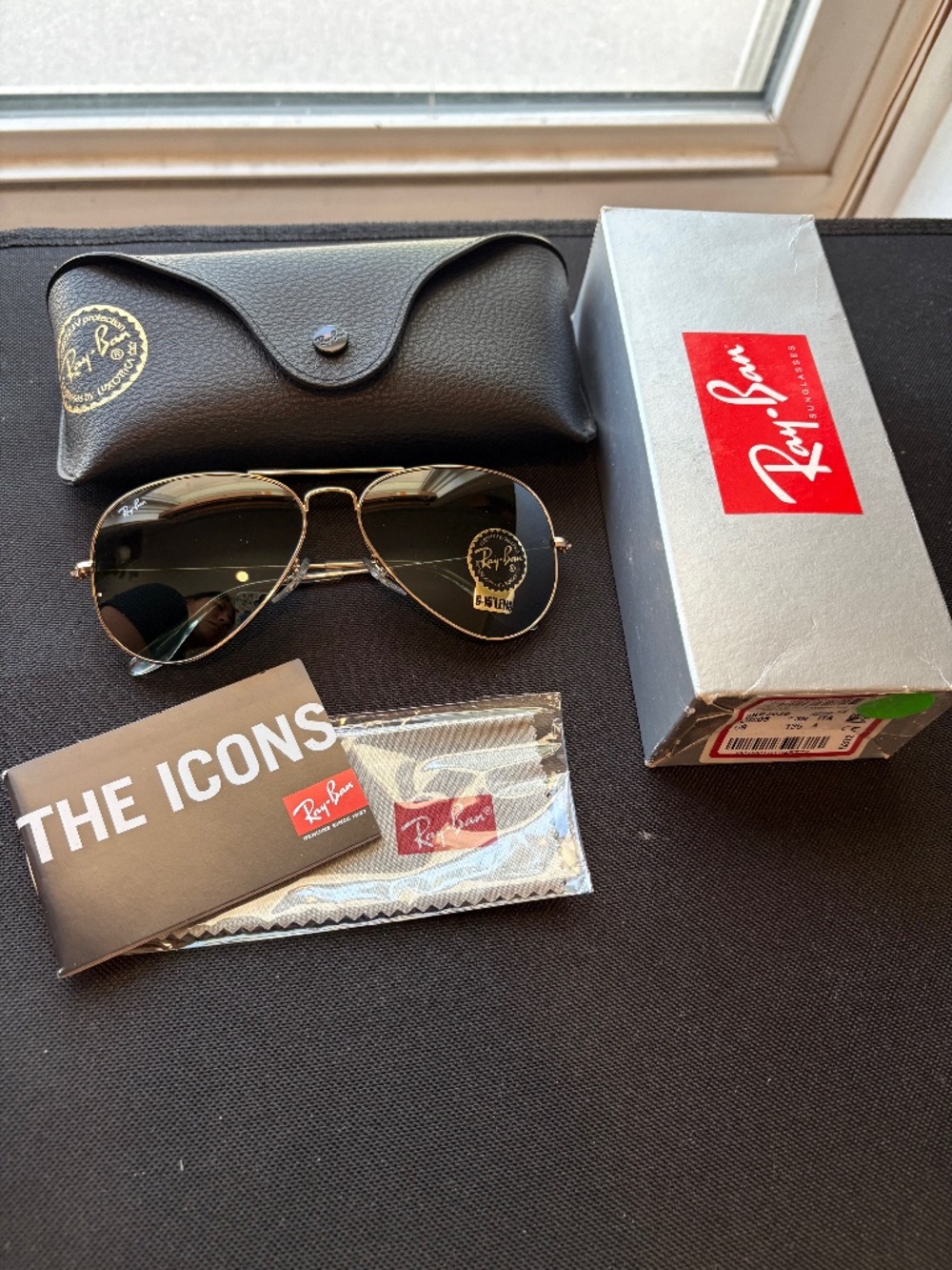 Ray-Ban Aviator Classic sunglasses (RB3025) gold frame/green lenses